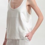 TANK TOP WITH DEEP NECKLINE — WHITE