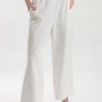 WIDE LEG ZIP CULLOTES — WHITE