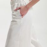WIDE LEG ZIP CULLOTES — WHITE
