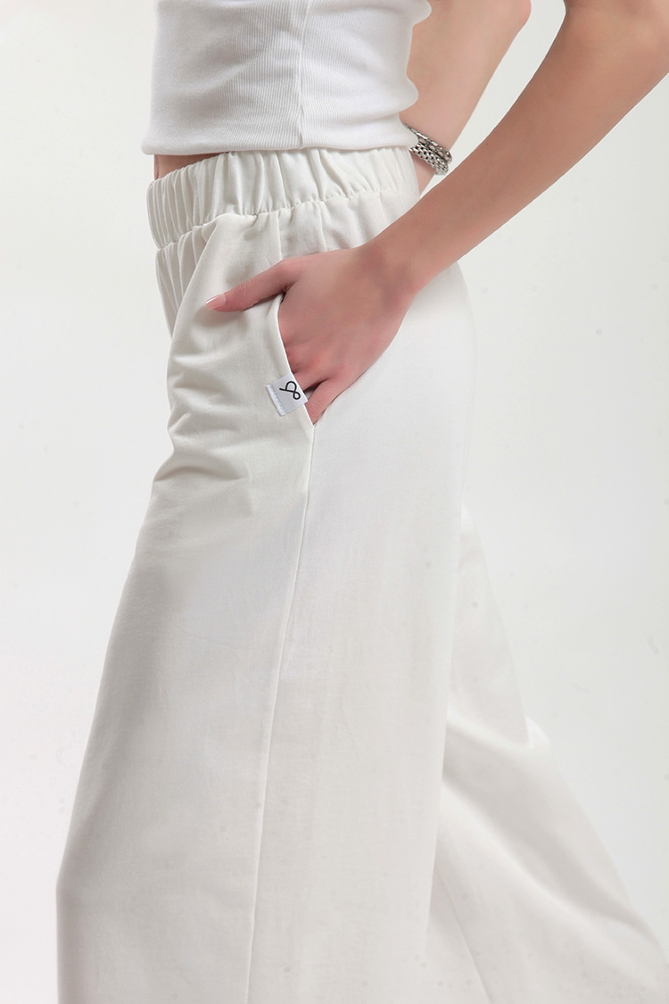 WIDE LEG ZIP CULLOTES — WHITE