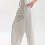 WIDE LEG ZIP CULLOTES — WHITE