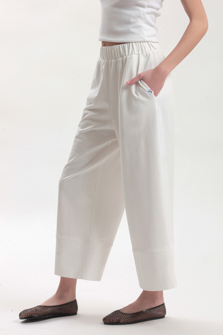 WIDE LEG ZIP CULLOTES — WHITE