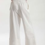 WIDE LEG ZIP CULLOTES — WHITE