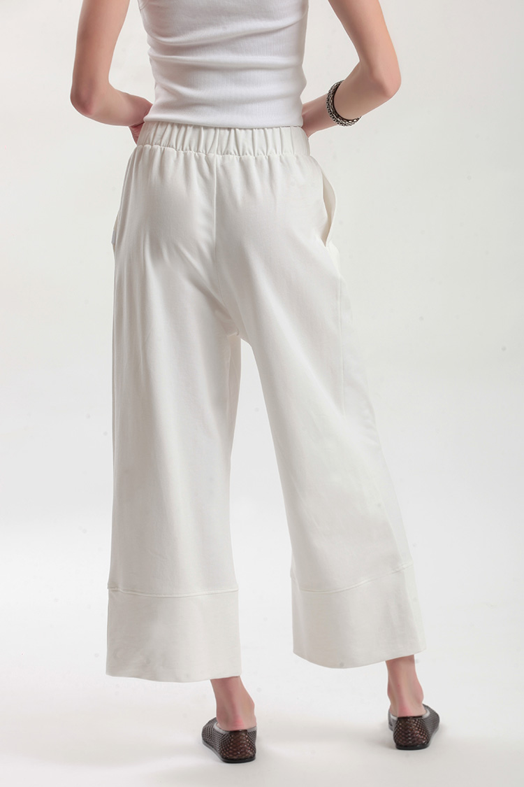 WIDE LEG ZIP CULLOTES — WHITE