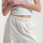 WIDE LEG ZIP CULLOTES — WHITE