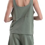 TANK TOP WITH DEEP NECKLINE — OLIVE