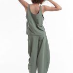 TANK TOP WITH DEEP NECKLINE — OLIVE