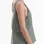 TANK TOP WITH DEEP NECKLINE — OLIVE