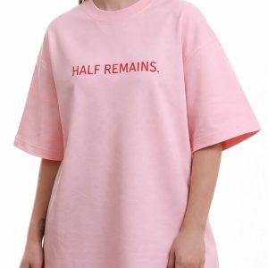 HALF REMAINS OVERSIZED T SHIRT – PASTEL PINK