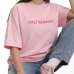 HALF REMAINS OVERSIZED T SHIRT – PASTEL PINK