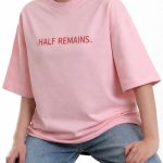 HALF REMAINS OVERSIZED T SHIRT – PASTEL PINK