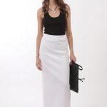 SLIM FIT SKIRT-WHITE