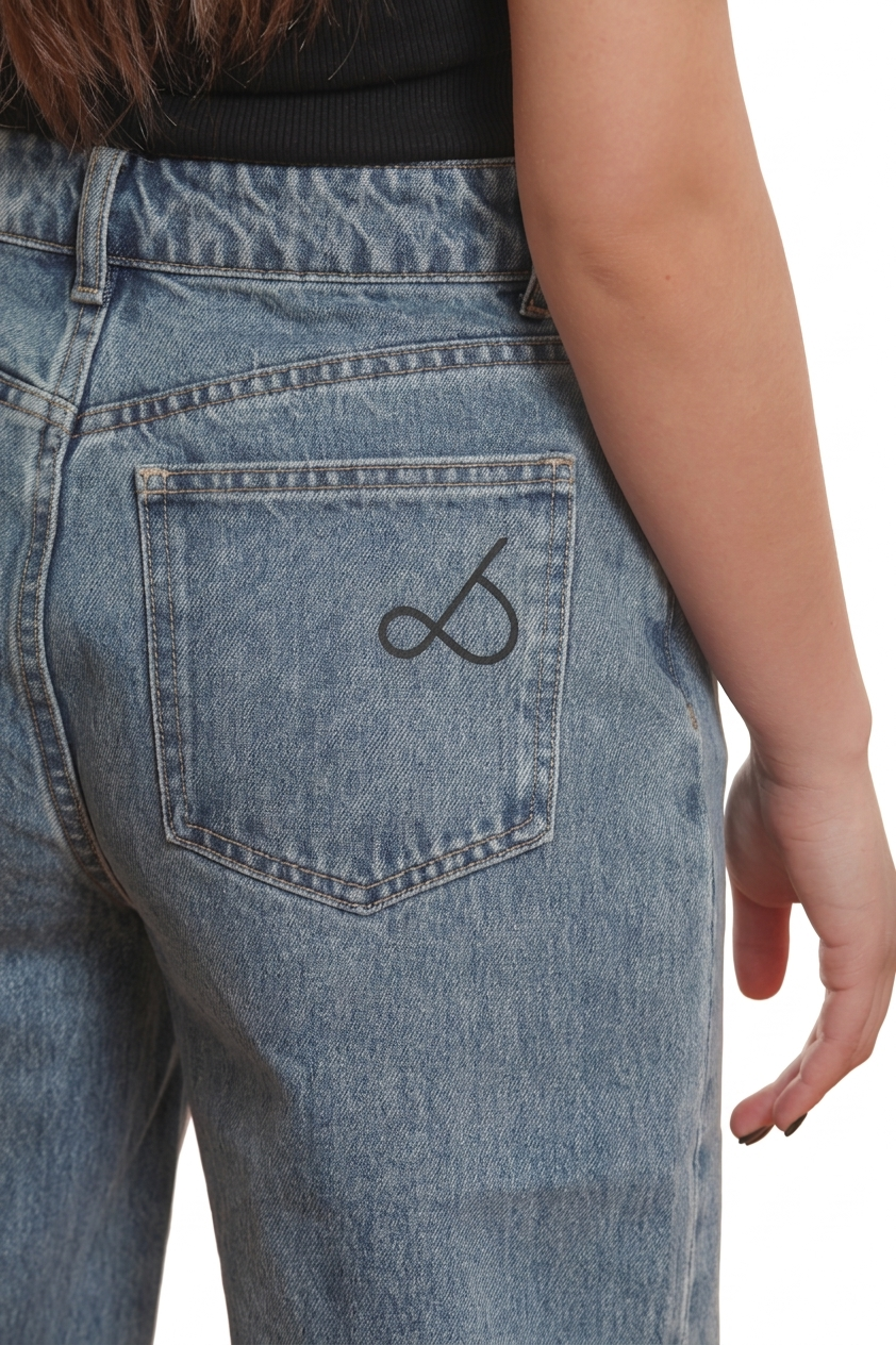 WOMEN’S HIGH-WAISTED BARREL LEG JEANS