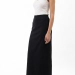 SLIM FIT SKIRT-BLACK