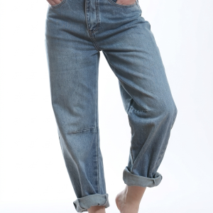 WOMEN’S HIGH-WAISTED BARREL LEG JEANS