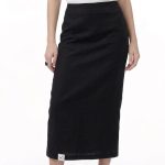 SLIM FIT SKIRT-BLACK