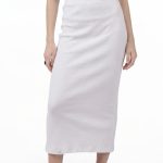 SLIM FIT SKIRT-WHITE
