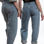 WOMEN’S HIGH-WAISTED BARREL LEG JEANS