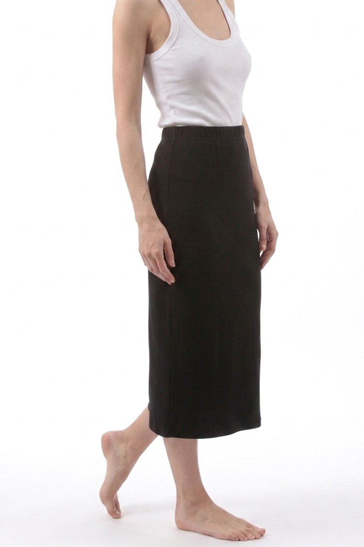 SLIM FIT SKIRT-BLACK