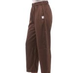 WIDE-LEG SATIN PANTS IN CHOCOLATE